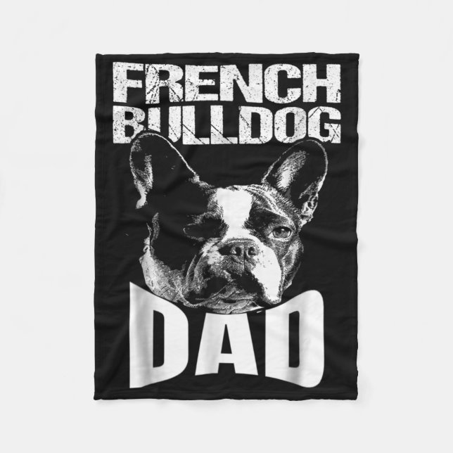 Cobertor De Velo Presente no cão | Pai francês Bulldog (Frente)