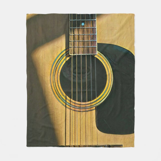 Cobertor De Velo Presente para guitarrista músico (Frente)