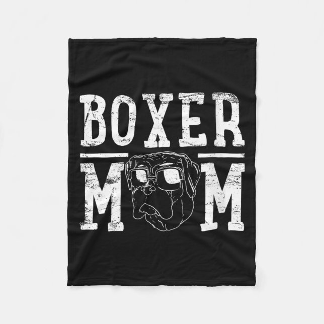 Cobertor De Velo Presente para Mãe de Cachorro Boxer para Mulheres (Frente)