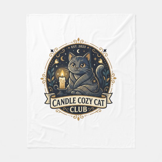 Cobertor De Velo Presente para Pai de Gato Candle Cozy - Candle Coz (Frente)
