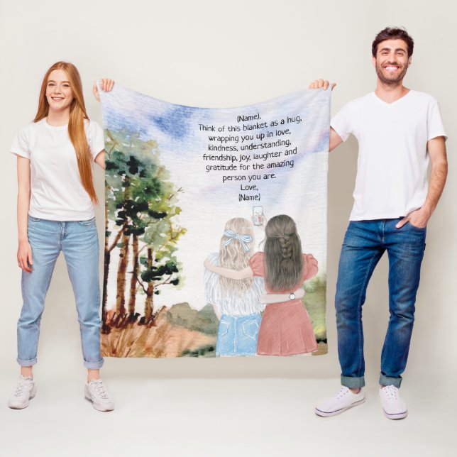 Cobertor De Velo Presente para Paisagem de Aquarela Irmã ou Amigos (In Situ)