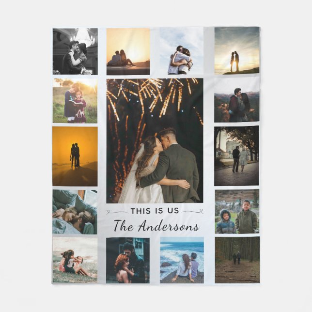 Cobertor De Velo Presente personalizado de aniversário de casamento (Frente)