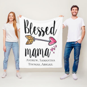 Cobertor De Velo Presente Personalizado de Mãe Abençoada para a Mam