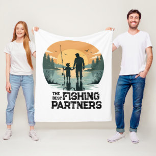 Cobertor De Velo Presente Personalizado de Pesca para Pai e Filho