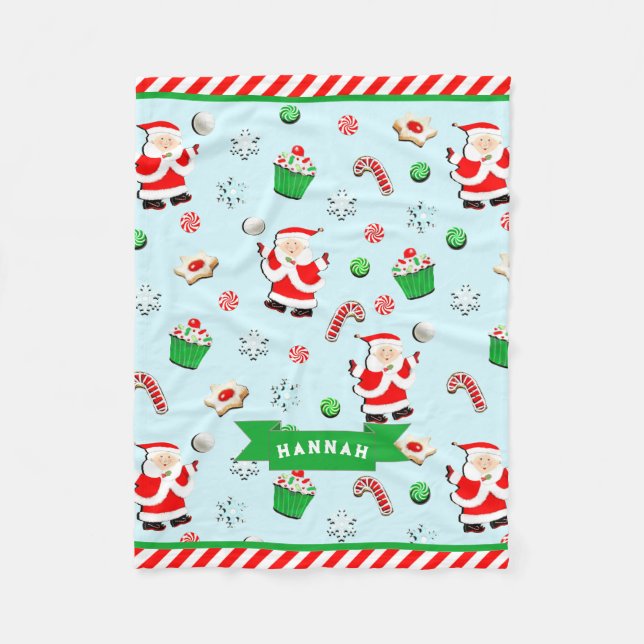 Cobertor De Velo Presente personalizado de voleibol (Frente)