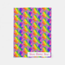 Cobertor De Velo Presente personalizado do arco-íris arco brilhante