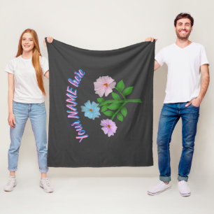 Cobertor De Velo Presente personalizado e customizado de flores em