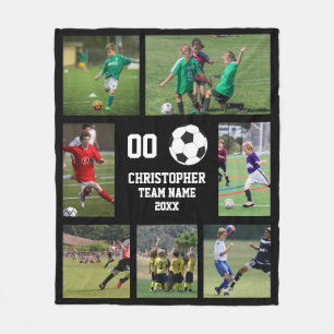 Cobertor De Velo Presente Personalizado para Jogador de Futebol na