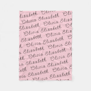 Cobertor De Velo Presente Personalizado para Menina de Rosa claro
