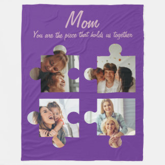 Cobertor De Velo Presente Personalizado Para o Dia das Mães - 4 Fot