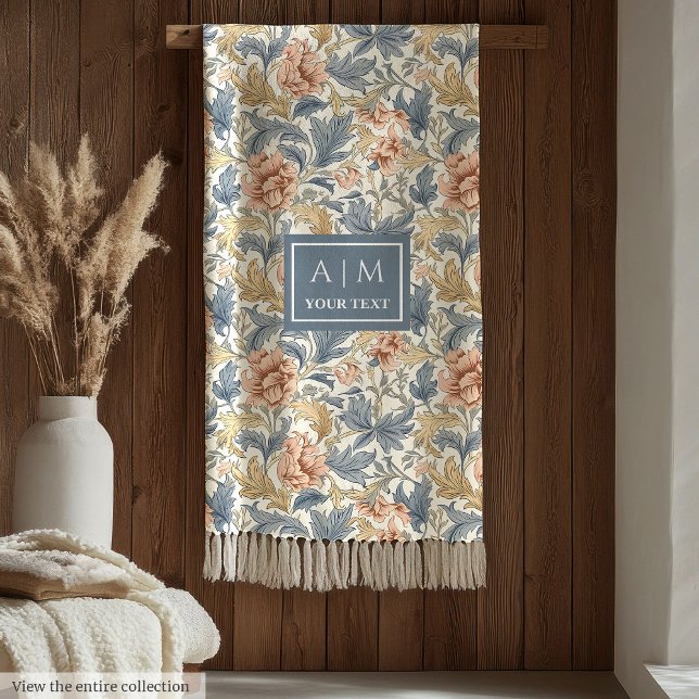 Cobertor De Velo Presente sofisticado do estilo Morris padrão (Sophisticated Morris style pimpernel pattern gift Fleece Blanket)