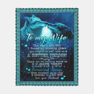 Cobertor De Velo Presentes da esposa Carta À Minha Esposa Eu Te A