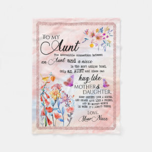 Cobertor De Velo Presentes da tia Carta À Minha Tia Amor Da sobrin