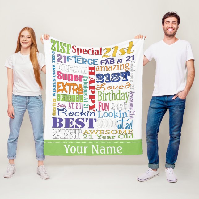 Cobertor De Velo Presentes De aniversário de 21 anos Especial E Úni (In Situ)