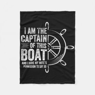 Cobertor De Velo Presentes de Barco Eu Sou o Capitão deste Barco Na