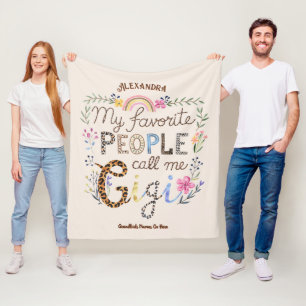 Cobertor De Velo ❤️ Presentes de GIGI Personalizados Adicionar Nome