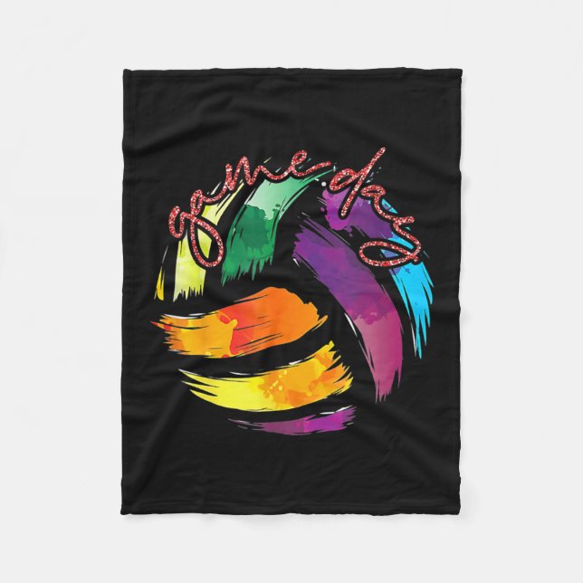 Cobertor De Velo Presentes do Dia de Voleibol (Frente)