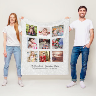 Cobertor De Velo PRESENTES FOTOGRÁFICOS PARA AVÓS - Cinza de prata