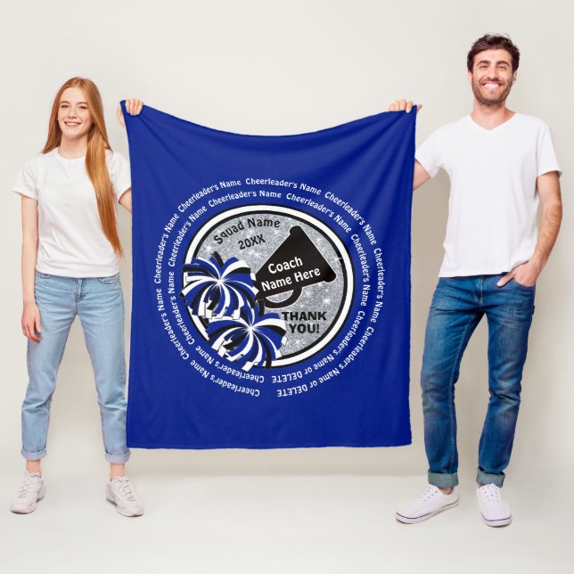 Cobertor De Velo Presentes personalizados azul para um treinador do (In Situ)