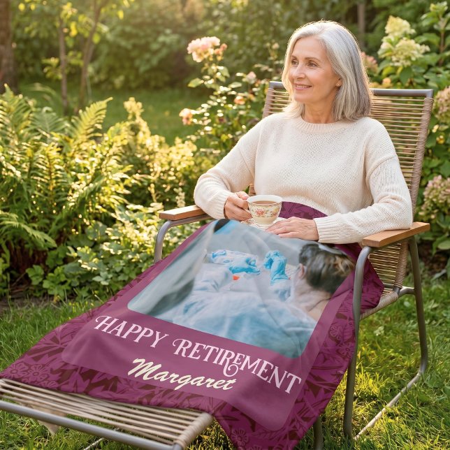 Cobertor De Velo Presentes Personalizados de Aposentadoria para Enf (Personalized Happy Nurse Retirement Gifts Fleece Blanket)