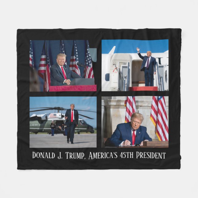 Cobertor De Velo Presidente Donald J. Trump 45º Presidente (Frente (Horizontal))