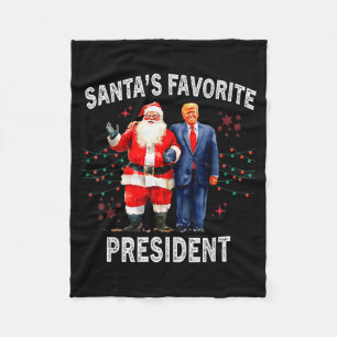 Cobertor De Velo Presidente Favorito do Papai Noel Divertido Trump