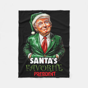 Cobertor De Velo Presidente Favorito do Papai Noel Engraçado Trump