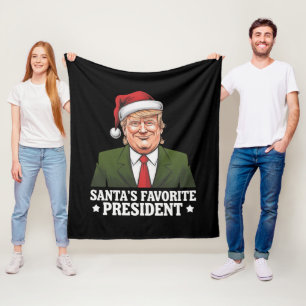 Cobertor De Velo Presidente Favorito do Papai Noel Natal Divertido