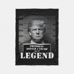 Cobertor De Velo Presidente Trump Legend Mugshot