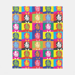 Cobertor De Velo Presidente Trump Pop Art