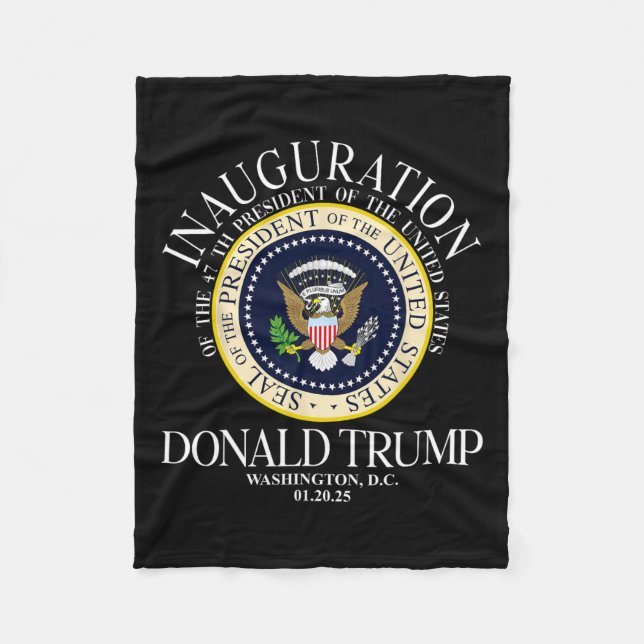 Cobertor De Velo Presidente Trump Seal Inauguration 2025 47th Washi (Frente)