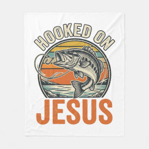 Cobertor De Velo Preso a Jesus Fé em Pesca de Bass Vintage