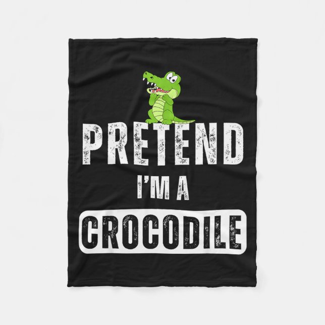 Cobertor De Velo Pretend I'm A Crocodile Lazy Halloween Easy Costum (Frente)