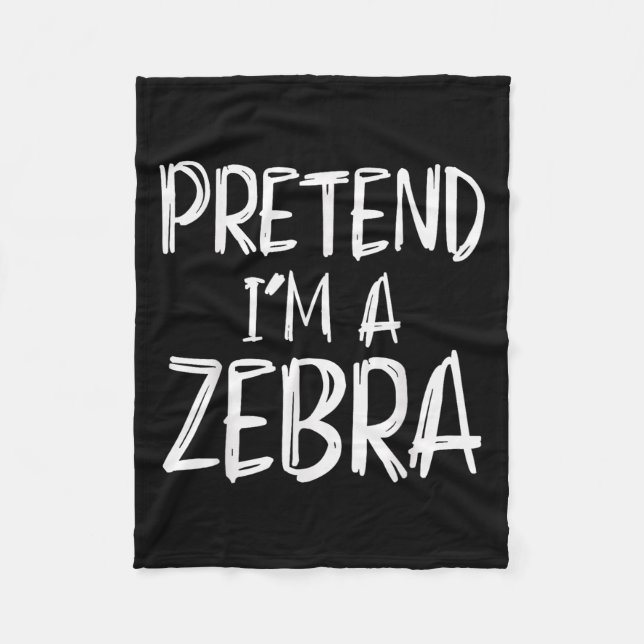 Cobertor De Velo Pretend I'm A Zebra Costume Halloween Party Family (Frente)