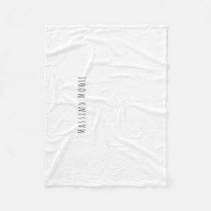 Cobertor De Velo Preto Branco Simples Elegante Casual Próprio Nome