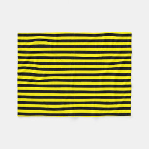 Cobertor De Velo Preto Clássico e Amarelo Strike
