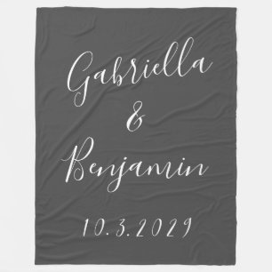 Cobertor De Velo Preto e branco minimalistas modernos personalizado