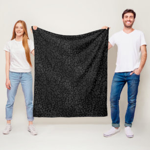 Cobertor De Velo Preto Elegante na Impressão Preta sobre o Animal L