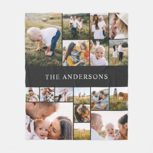 Cobertor De Velo preto moderno elegante 17 foto personalizada moder