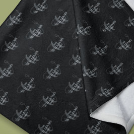 Cobertor De Velo Preto Monograma da Família