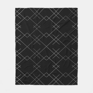 Cobertor De Velo Preto-prata, teste padrão moderno legal, elegante
