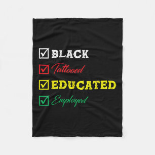 Cobertor De Velo Preto Tatuado Educado Empregado Afro-Negro