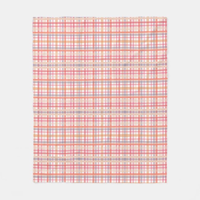 Cobertor De Velo Pretty Pastel Plaid (Frente)