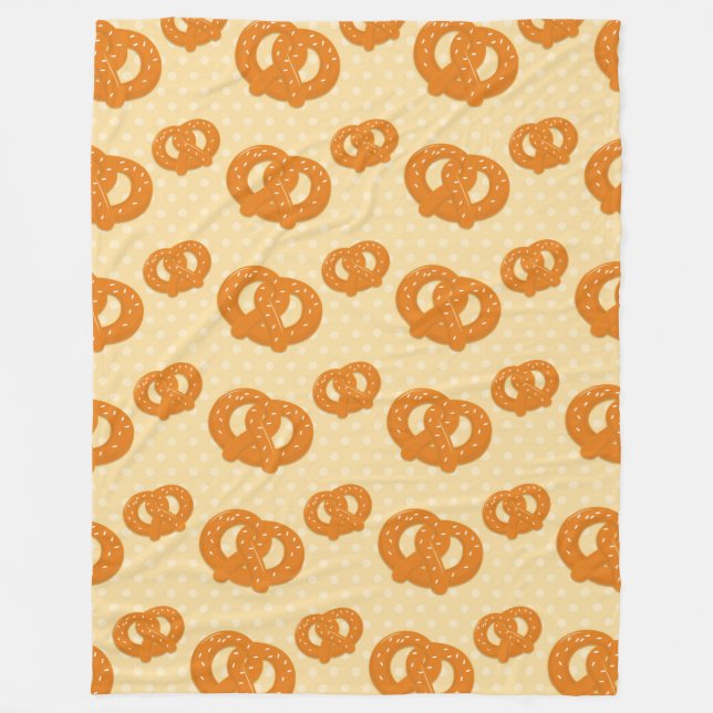 Cobertor De Velo Pretzel Pattern | Design de snack divertido (Frente)