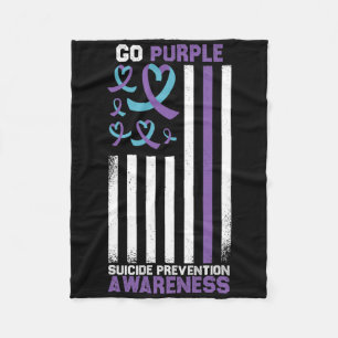 Cobertor De Velo Prevenção ao suicídio Bandeira Americana Sensibili