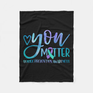 Cobertor De Velo Prevenção Suicida Sensibilização Teal E Roxo