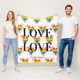 Cobertor De Velo Pride Rainbow Heart Gay lesbian LGBT Families