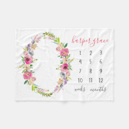 Cobertor De Velo Primavera Garden Baby Name Monthly Milestone Photo