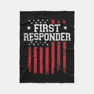 Cobertor De Velo Primeira Resposta Orgulhosa Bandeira Americana Usa
