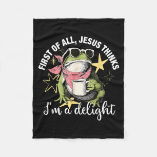 Cobertor De Velo Primeiro De Tudo Jesus Acha Que Sou Um Delícia Esp